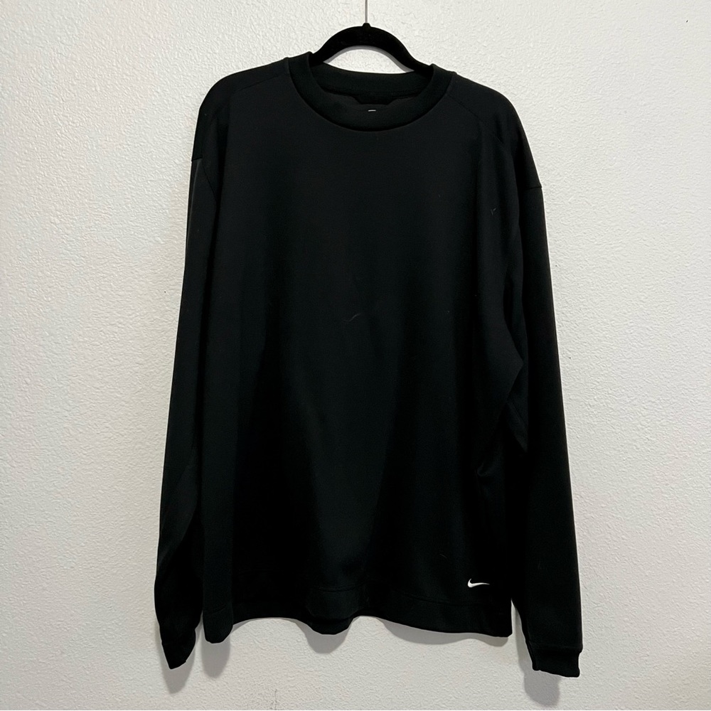 Nike Golf Crewneck Pullover Thick Heavyweight Black Crew Neck Sweat Shirt XXL